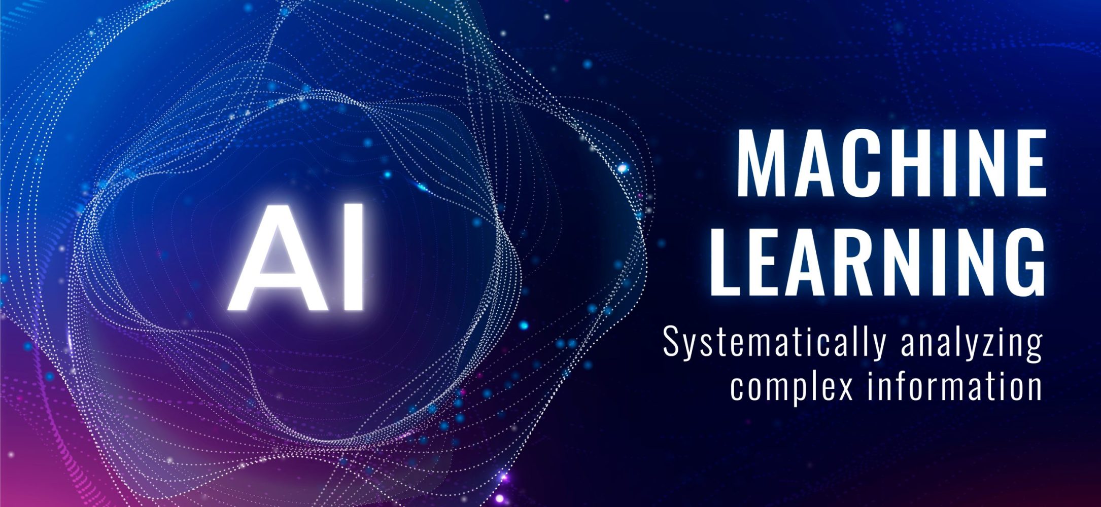 AI machine learning template vector disruptive technology blog banner